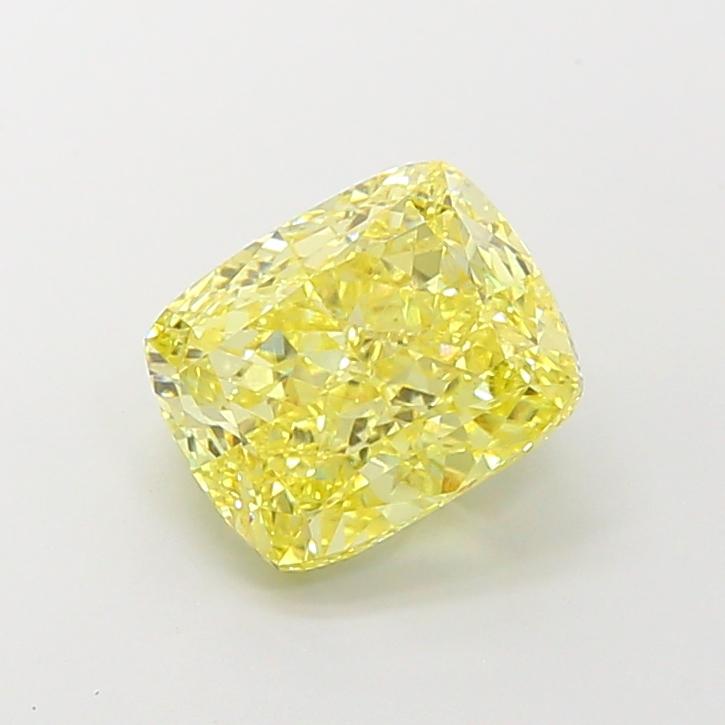 4.02 Ct. Fancy Intense Yellow Cushion Lab Grown Diamond