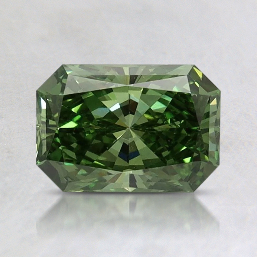 1.01 Ct. Fancy Vivid Green Radiant Lab Grown Diamond
