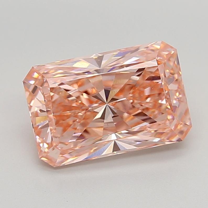 4.01 Ct. Fancy Vivid  Pink Radiant Lab Grown Diamond