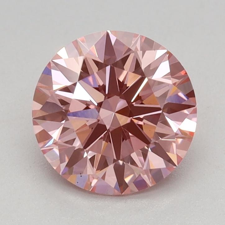 0.92 Ct. Fancy Vivid Pink Round Lab Grown Diamond