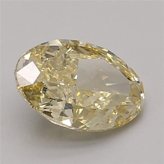 1.68 Ct. Fancy Intense Yellow Oval Lab Grown Diamond