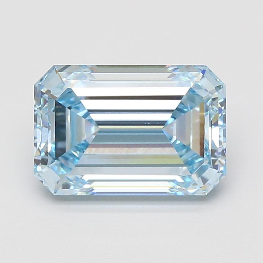 4.10 Ct. Fancy Intense Blue Emerald Lab Grown Diamond