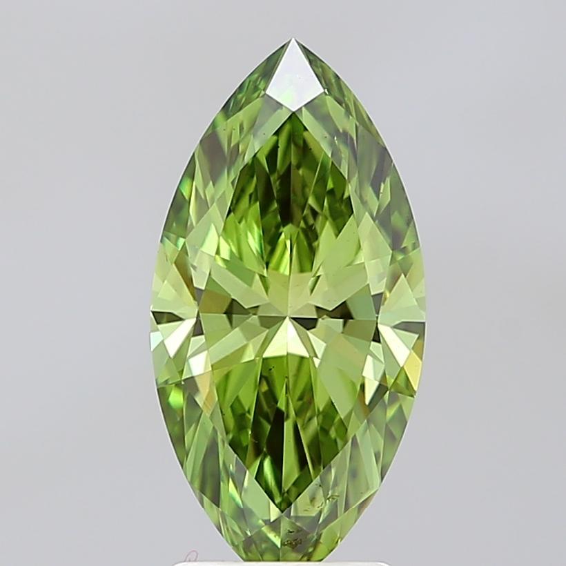 2.50 Ct. Fancy Vivid Green Marquise Lab Grown Diamond