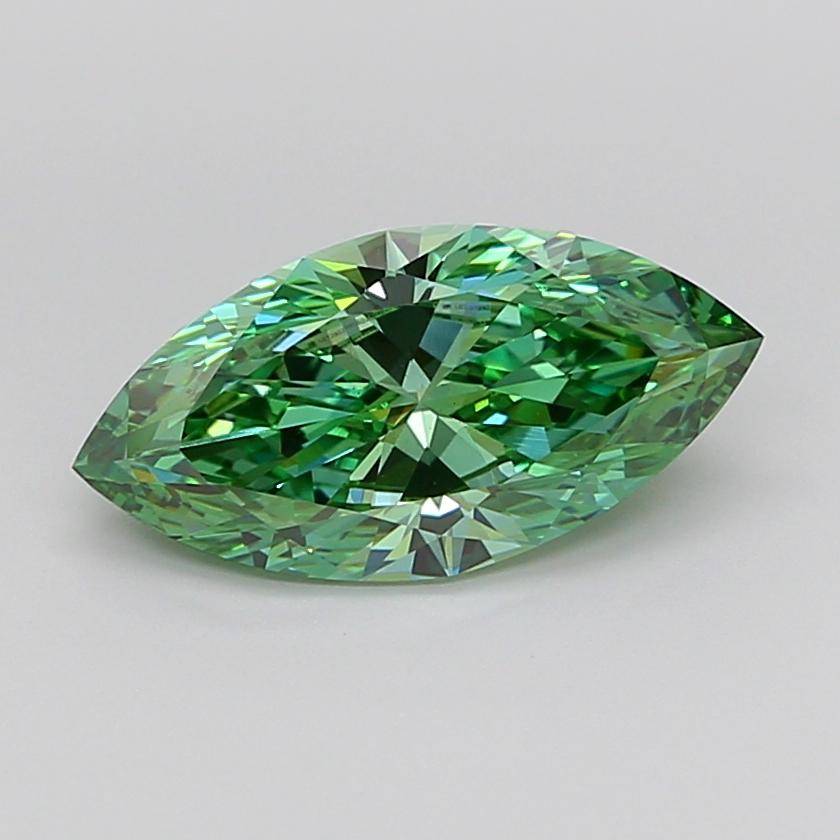 2.41 Ct. Fancy Vivid Green Marquise Lab Grown Diamond