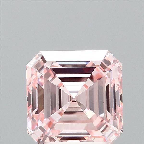 3.07 Ct. Fancy Intense Pink Asscher Lab Grown Diamond