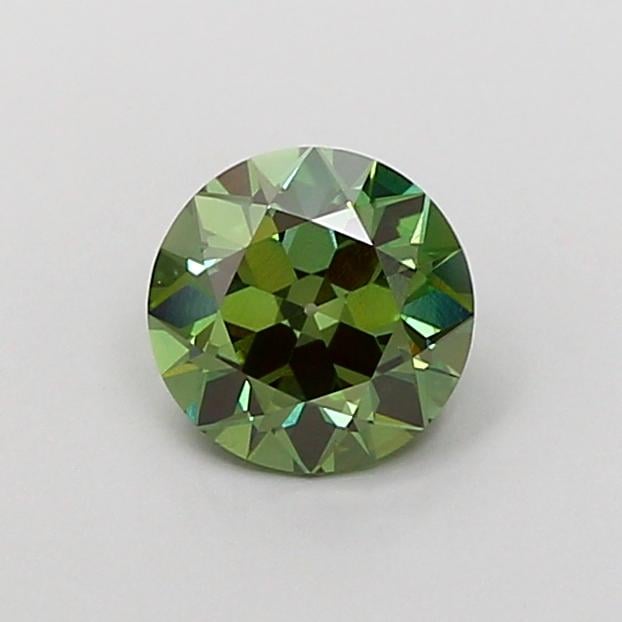 1.04 Ct. Fancy Vivid Green Round Lab Grown Diamond