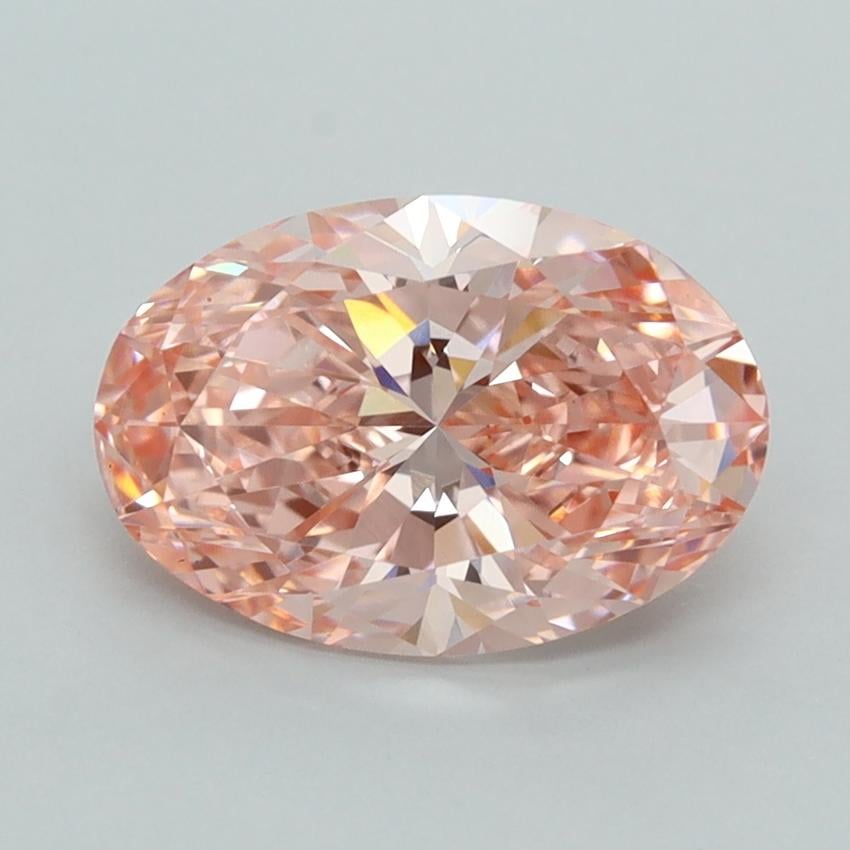 2.35 Ct. Fancy Vivid  Pink Oval Lab Grown Diamond