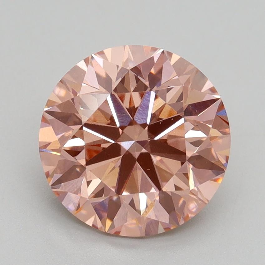 2.50 Ct. Fancy Intense Pink Round Lab Grown Diamond