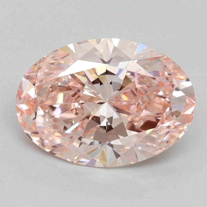 2.66 Ct. Fancy Intense Pink Oval Lab Grown Diamond