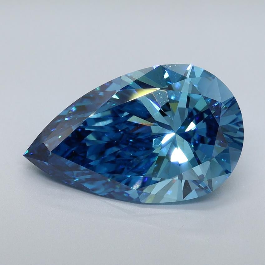 4.36 Ct. Fancy Vivid Blue Pear Lab Grown Diamond