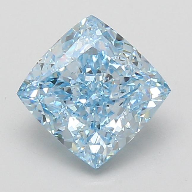 2.11 Ct. Fancy Vivid Blue Cushion Lab Grown Diamond