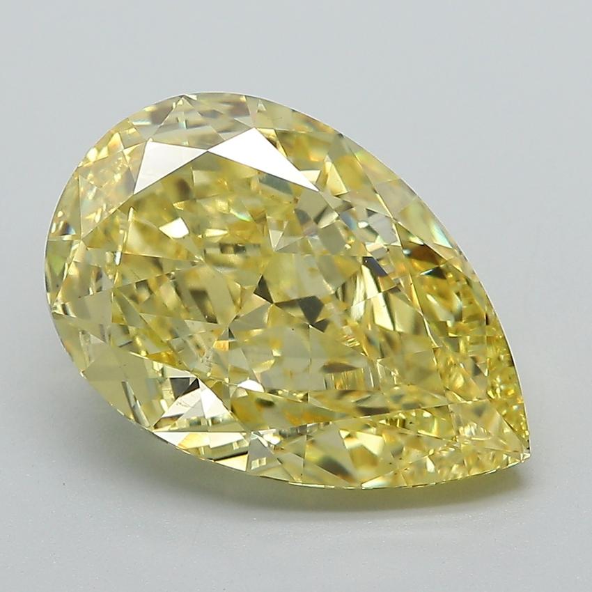 5.32 Ct. Fancy Intense  Yellow Pear Lab Grown Diamond