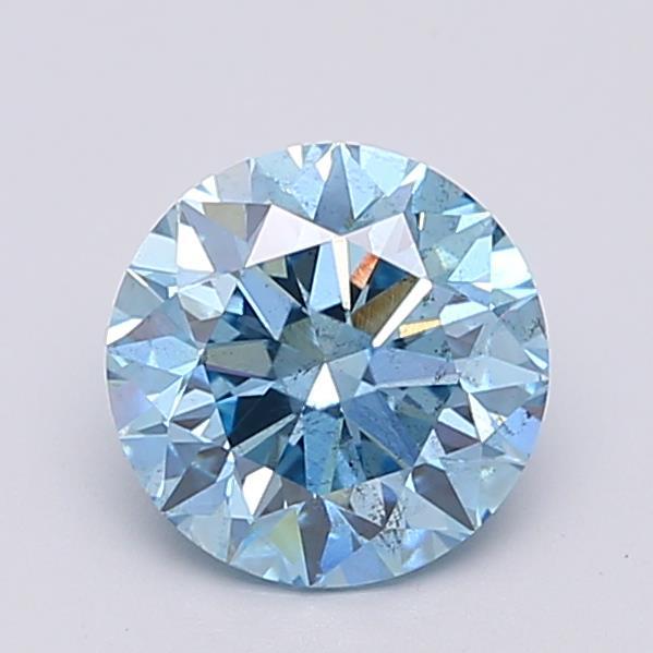 1.74 Ct. Fancy Vivid  Blue Round Lab Grown Diamond