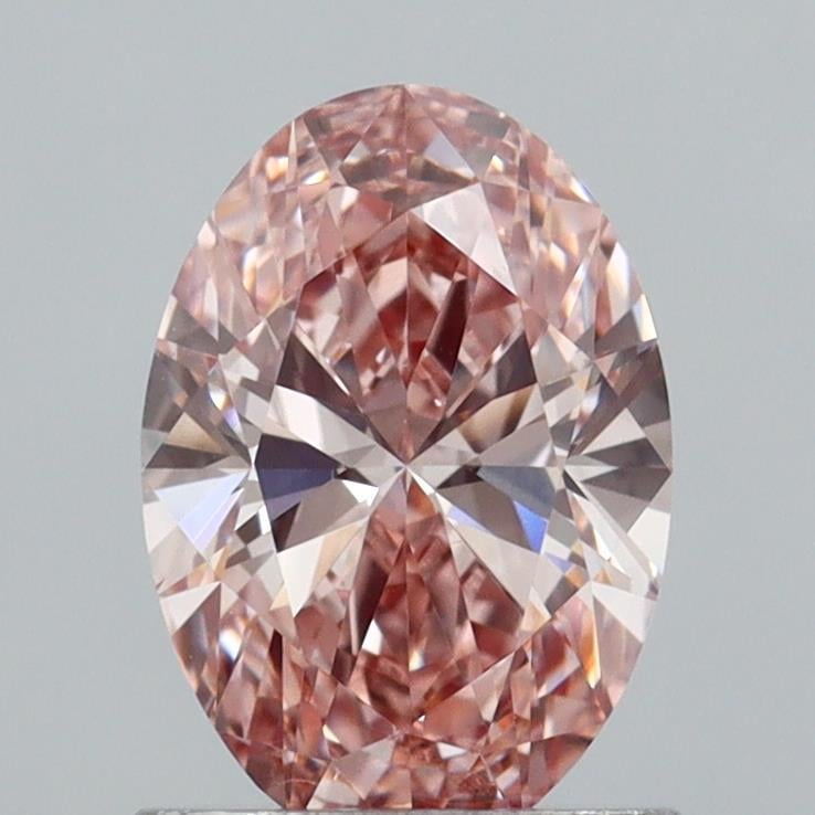 1.06 Ct. Fancy Intense Brownish Pink Oval Lab Grown Diamond