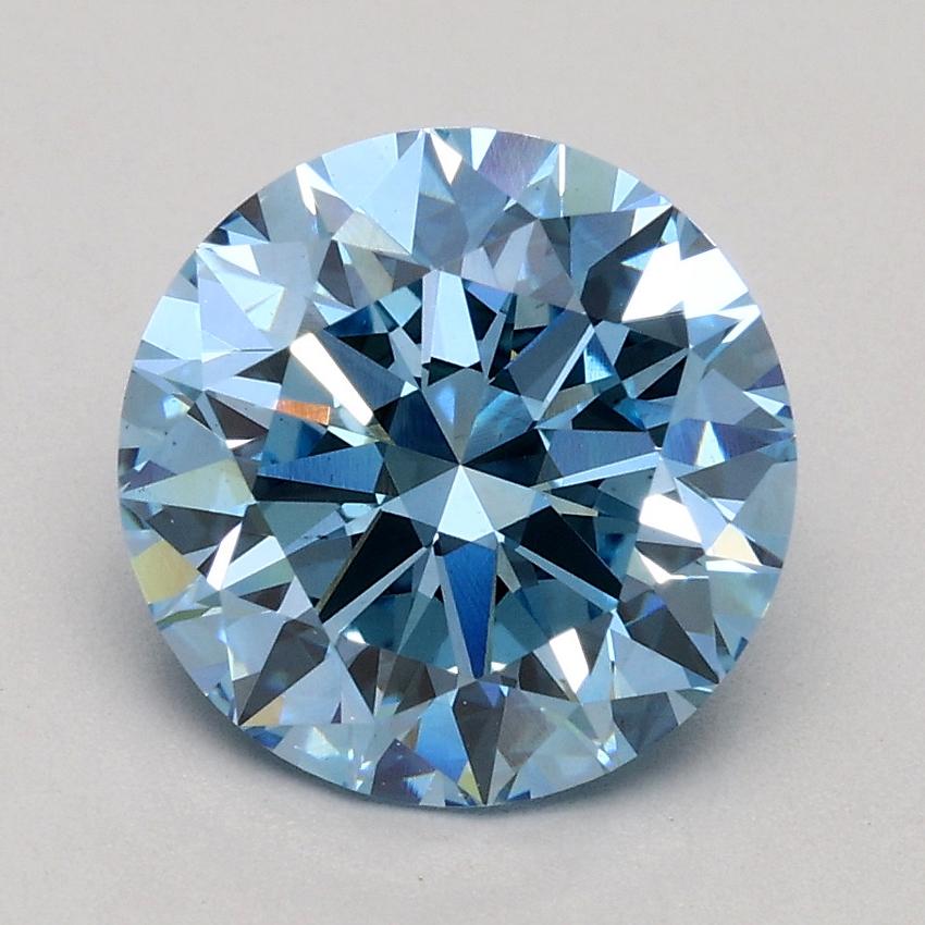 2.00 Ct. Fancy Intense Blue Round Lab Grown Diamond