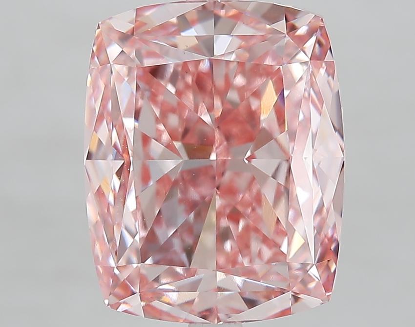 8.65 Ct. Fancy Vivid Pink Cushion Lab Grown Diamond