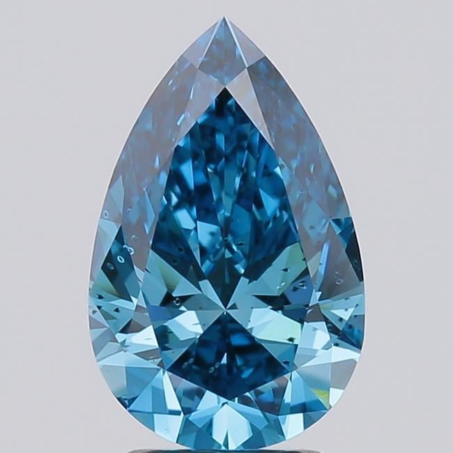 2.59 Ct. Fancy Vivid  Blue Pear Lab Grown Diamond