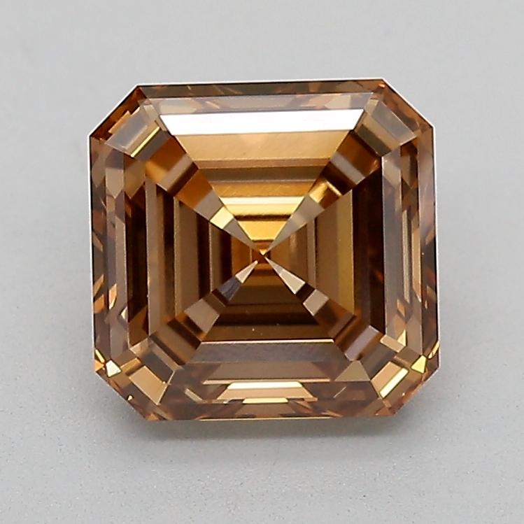 2.11 Ct. Fancy Light  Brown Asscher Lab Grown Diamond