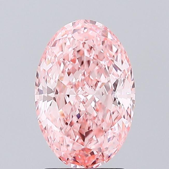 2.10 Ct. Fancy Vivid Pink Oval Lab Grown Diamond