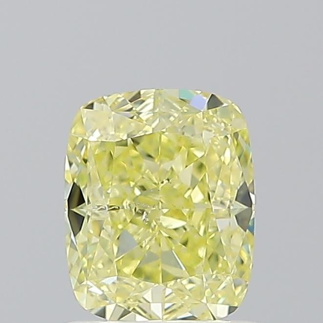 1.08 Ct. Fancy Intense  Yellow Cushion Diamond