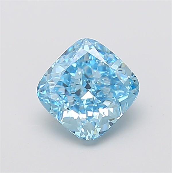 1.60 Ct. Fancy Vivid Blue Cushion Lab Grown Diamond
