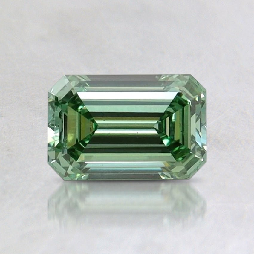 0.71 Ct. Fancy Intense Pacific Green Emerald Lab Grown Diamond