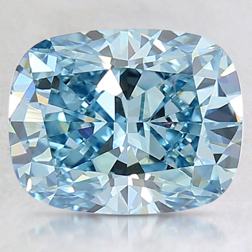 2.83 Ct. Fancy Intense Blue Cushion Lab Grown Diamond