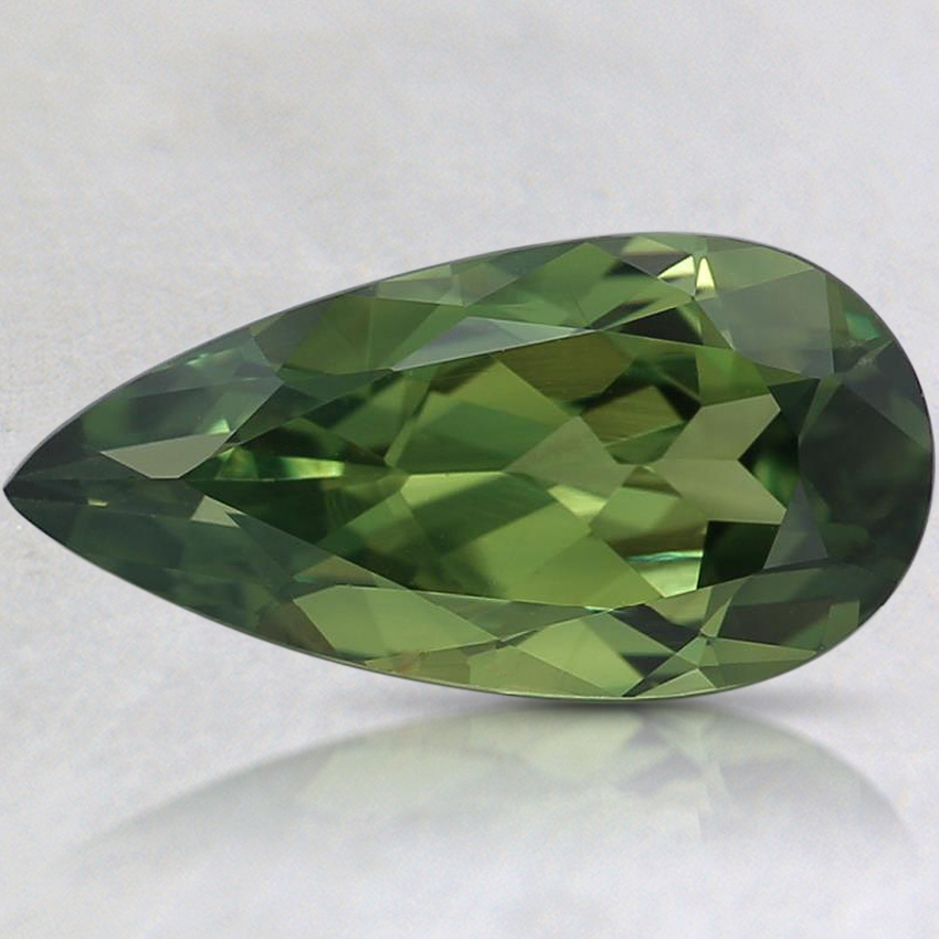 11.9x6mm Unheated Green Pear Australian Sapphire