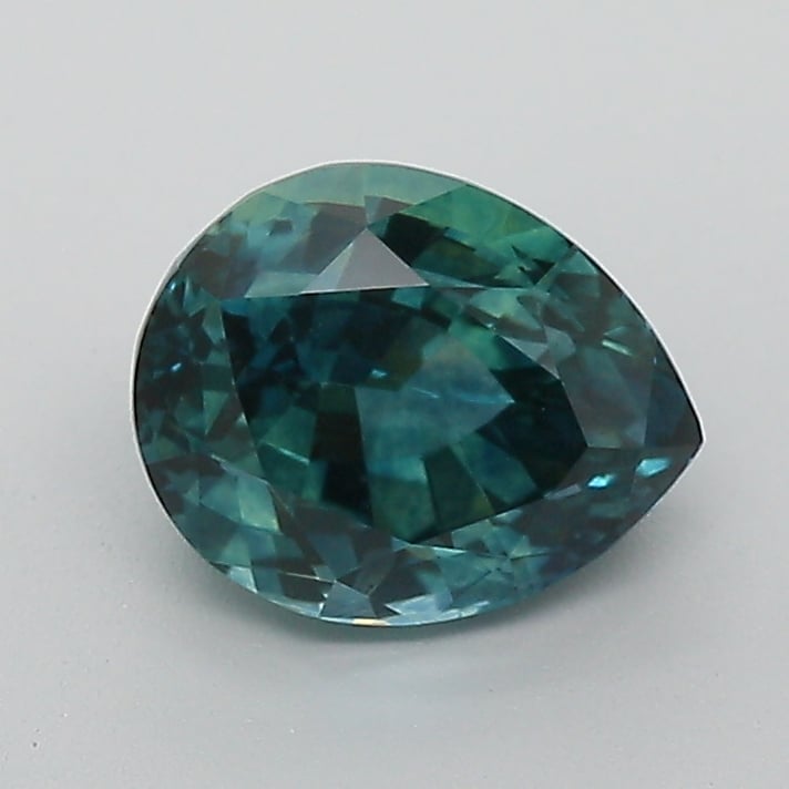 7.3x5.8mm Teal Pear Montana Sapphire