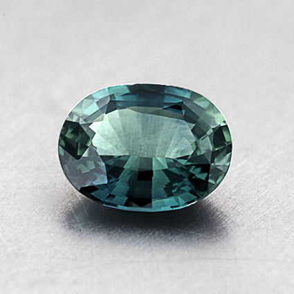 9x7mm Unheated Teal Oval Sapphire