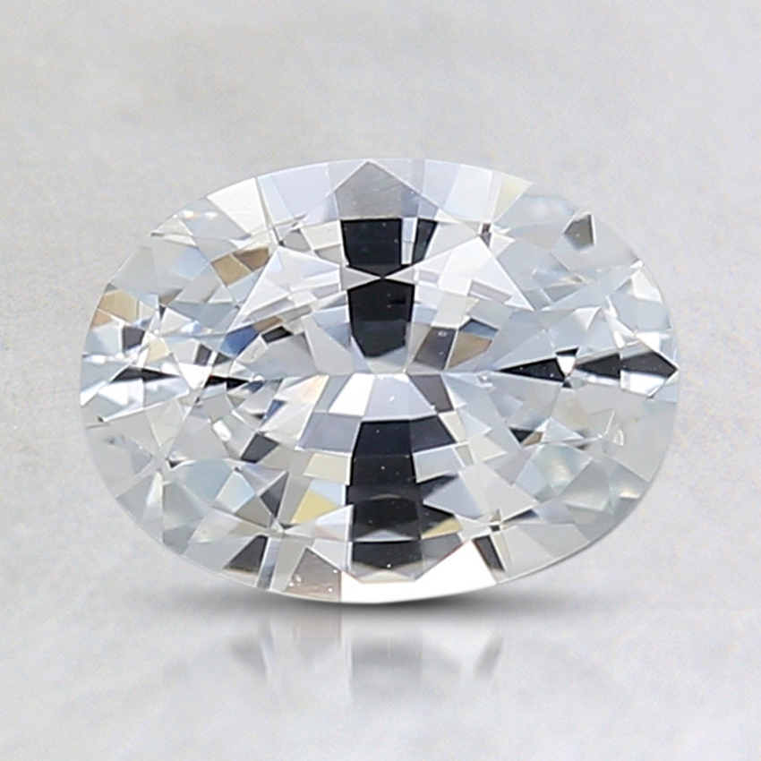 8x6mm White Oval Sapphire