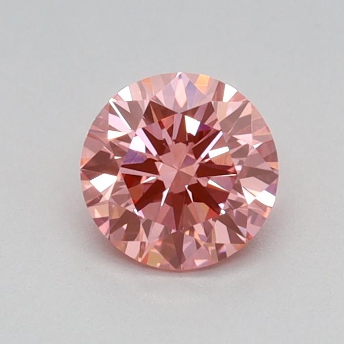 0.42 Ct. Fancy Vivid Pink Round Lab Grown Diamond