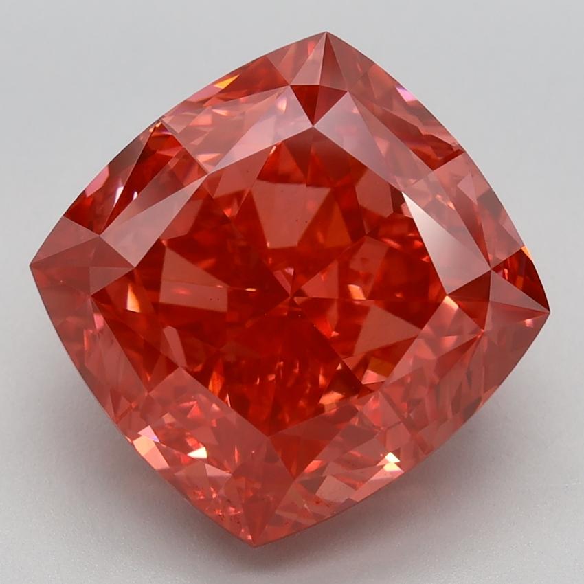 7.11 Ct. Fancy Vivid Pink Cushion Lab Grown Diamond