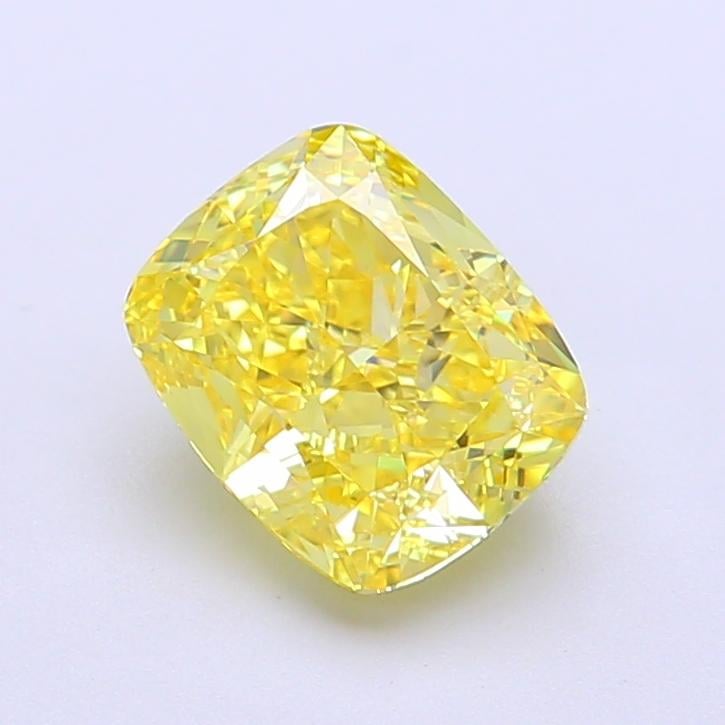 1.82 Ct. Fancy Vivid Yellow Cushion Lab Grown Diamond