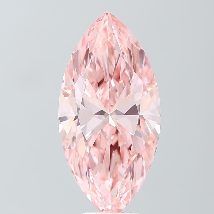 7.03 Ct. Fancy Vivid Pink Marquise Lab Grown Diamond
