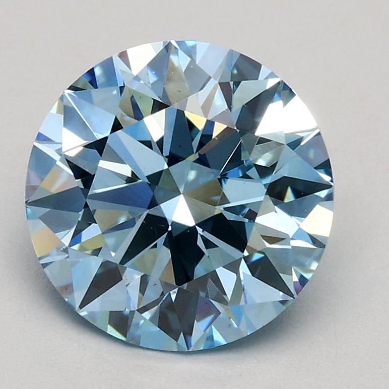 1.51 Ct. Fancy Blue Round Lab Grown Diamond