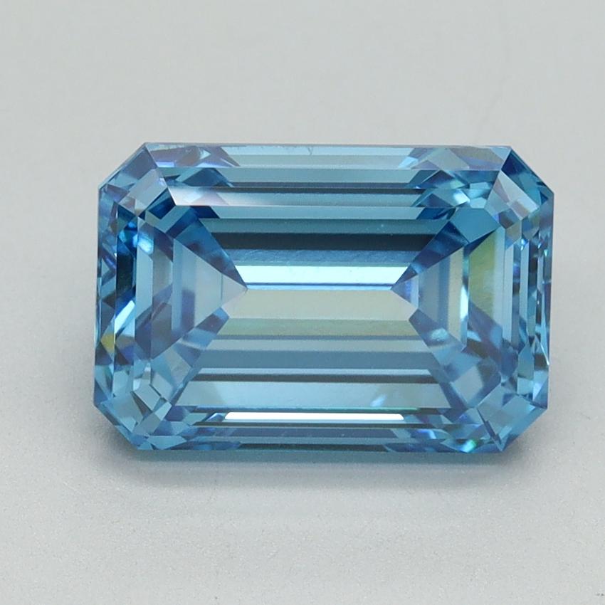 3.17 Ct. Fancy Vivid Blue Emerald Lab Grown Diamond