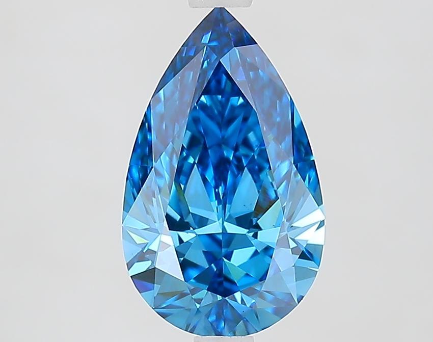 2.10 Ct. Fancy Vivid Blue Pear Lab Grown Diamond