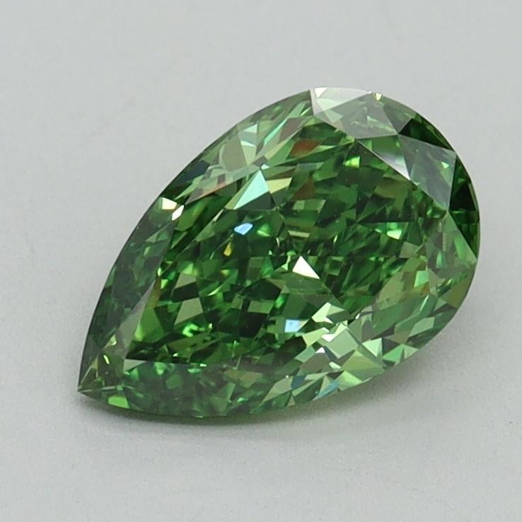 1.04 Ct. Fancy Vivid Green Pear Lab Grown Diamond