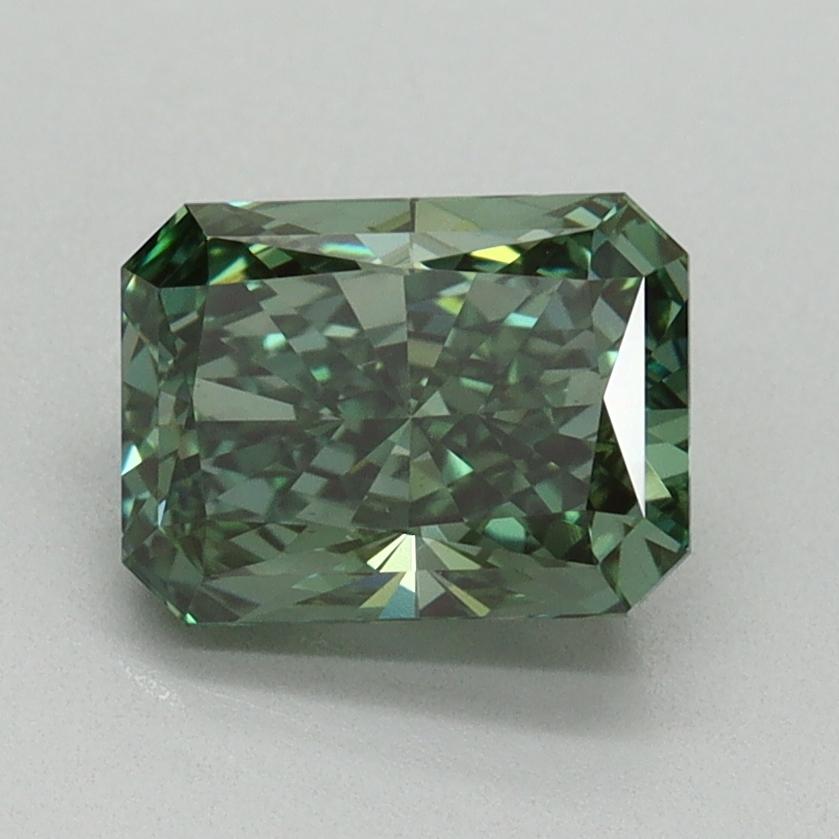 1.61 Ct. Fancy Vivid Pacific Green Radiant Lab Grown Diamond