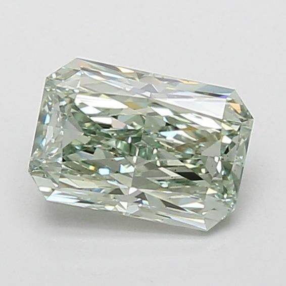 1.10 Ct. Fancy Vivid Green Radiant Lab Grown Diamond