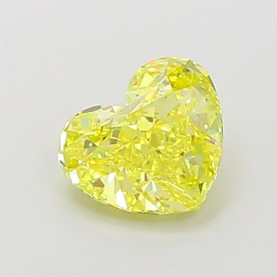 1.01 Ct. Fancy Vivid Yellow Heart Lab Grown Diamond