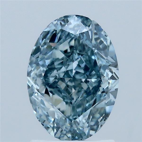 2.07 Ct. Fancy Vivid Blue Oval Lab Grown Diamond
