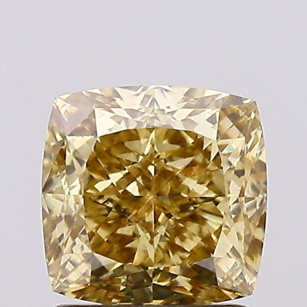 1.65 Ct. Fancy Greyish Yellow Cushion Lab Grown Diamond