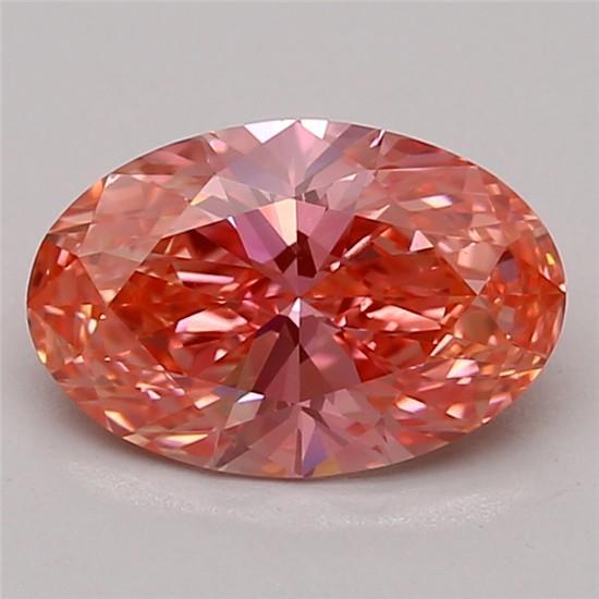 1.51 Ct. Fancy Vivid Pink Oval Lab Grown Diamond