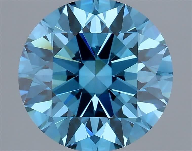 2.24 Ct. Fancy Vivid Blue Round Lab Grown Diamond