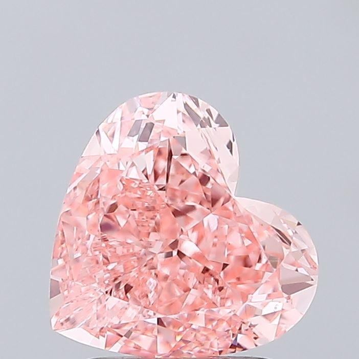 2.42 Ct. Fancy Vivid Pink Heart Lab Grown Diamond