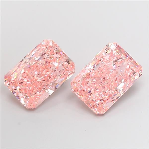 6.57 Ct. Fancy Vivid Pink Radiant Lab Grown Diamond