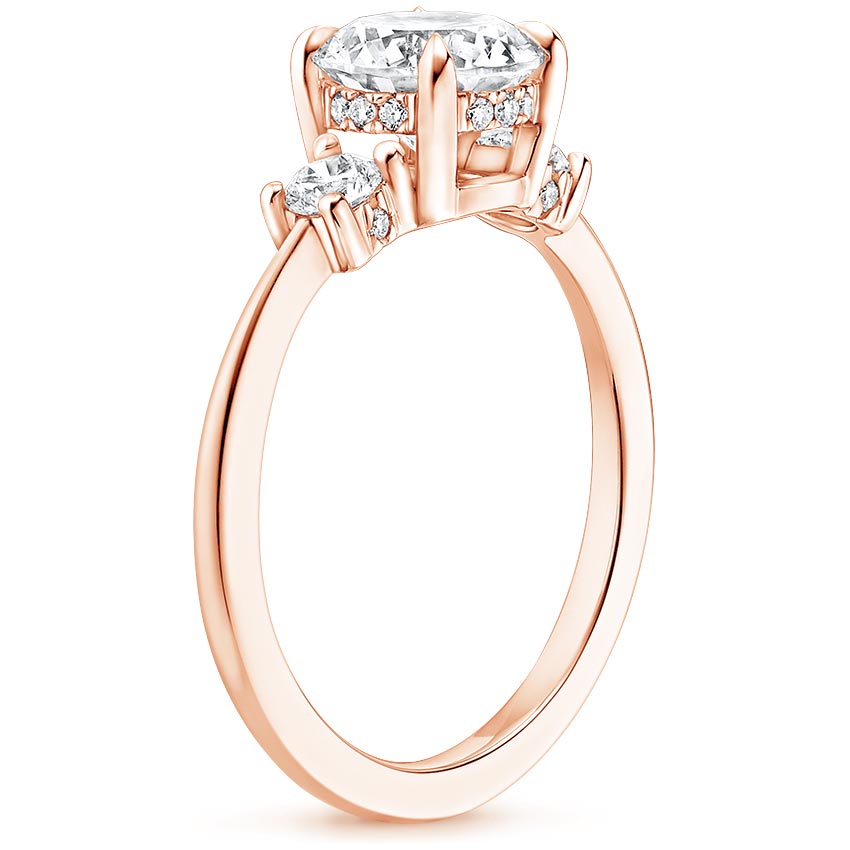 14K Rose Gold Adorned Selene Diamond Ring (1/4 ct. tw.), large side view