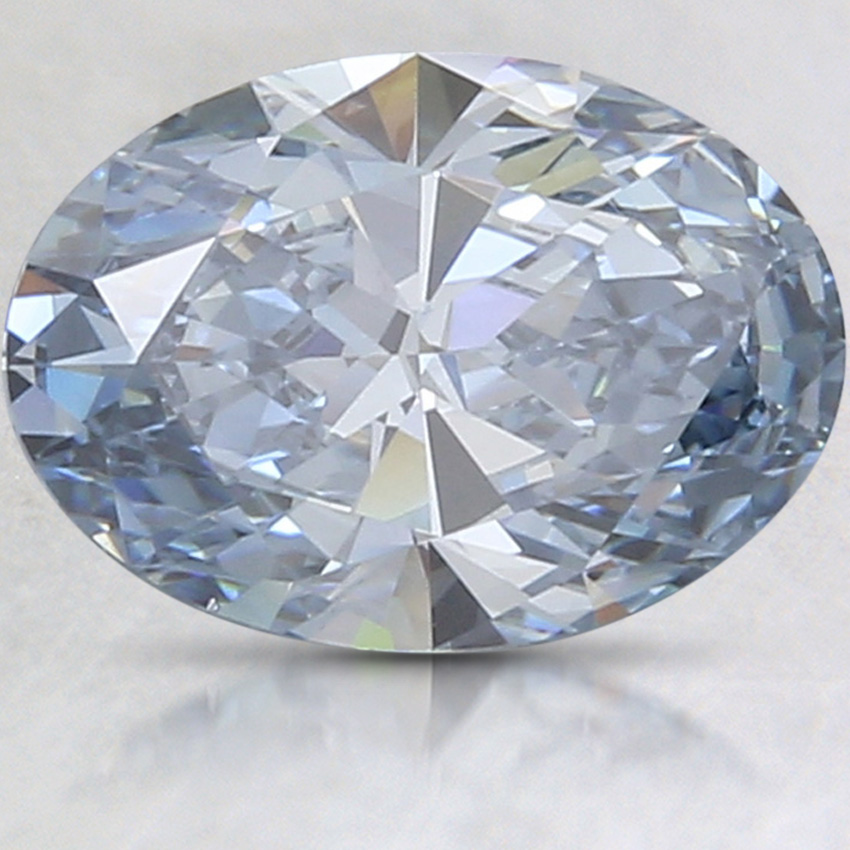 2.11 Ct. Fancy Intense Blue Oval Lab Created Diamond